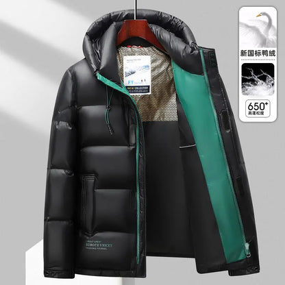 2023 New Gloss Down Jacket Men Plush Winter Warm Jackets Men Windproof light Down Jacket Men 90% Duck Down Coat Male