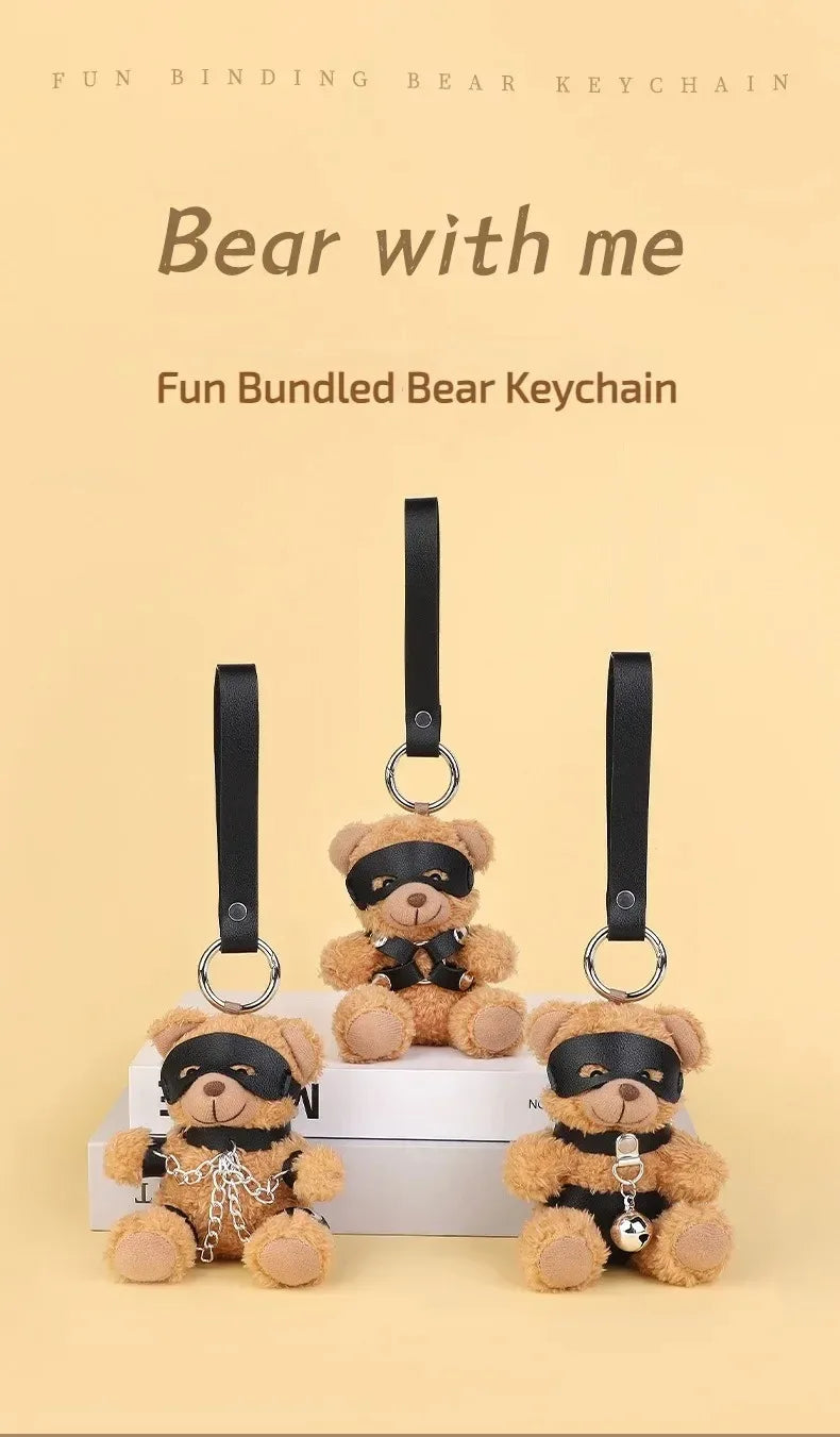 RTET Valentines Gifts for Her or Him BDSM Lover Bear for Submissive Dominant Gift Kinky Fetish Plush Bear Bondage Gifts
