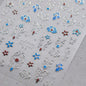 Bohemian Pattern Colorful Love Heart Moon Pearl Crystal Rhinestone 5D Nail Art Sticker Self Adhesive Decoration Manicure Decal