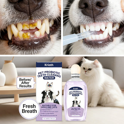 Pet Oral Care Agent Probiotics Pet Dental Water Reduce Plaque Tartar Remove Bad Breath Promote Gum Health Dog Cat Oral Cleaner