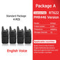 Retevis RT622 Mini Walkie Talkie 4 Pcs Walkie-talkies PMR446 FRS Portable Two Way Radio Communication Radio for Restaurant Hotel