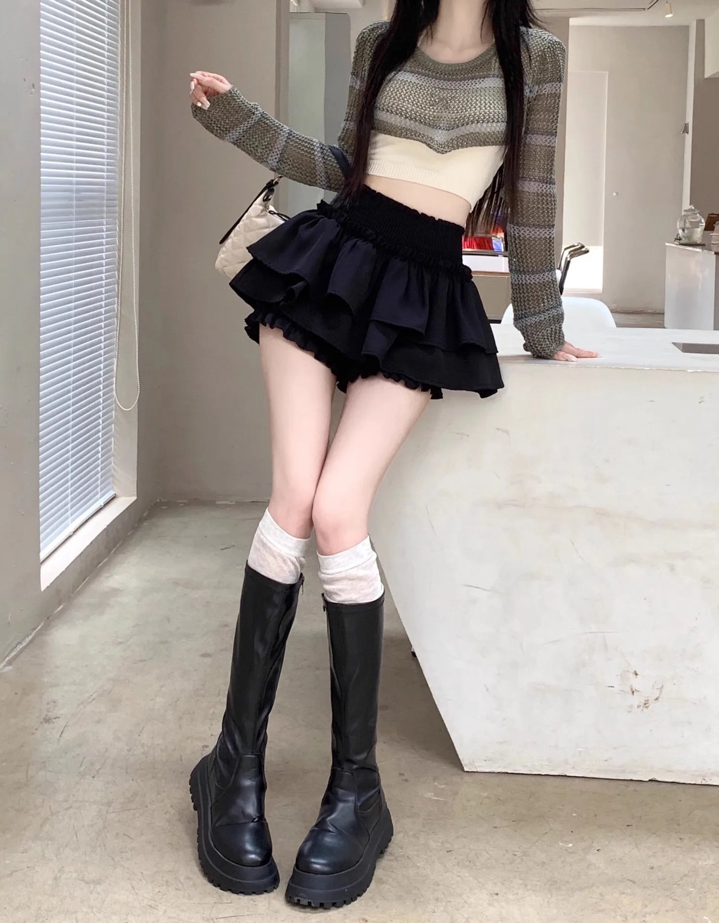 Women‘s High Waist Ballet Cake Skirt 2026 Spring Summer Slimming Short A Line Fluffy Mini Pants Style