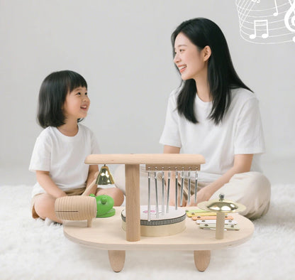 Kids Drum Set Wooden Musical Instruments for Toddlers Baby Preschool Educational Musical Toys Montessori Toys for Kids Ages 3-6