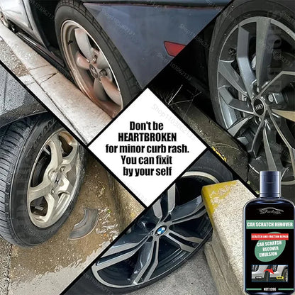 Car Wheel Rim Scratch Refurbishment Paste, Tire Rim Scratch Paint Repair Paste - Black And White Silver Aluminum Alloy Rim