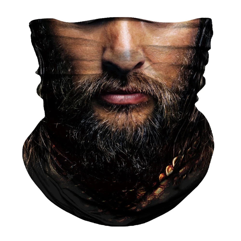 Seamless Snood Bandana Multifunctional Headwear Outdoor Sports Sun Protection Cycling Scarf Fishing Halloween Unisex Neck Mask