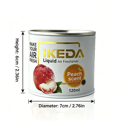 IKEDA Liquid Air Freshener Peach Scent, Odor Eliminator Deodorizer, Long-Lasting Freshness, Europe Style 120ml Bottle