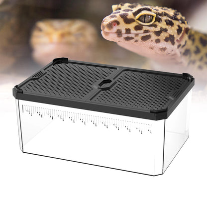 Magnetic Reptile Breeding Box with Sliding Cover Universal Design for Lizards Geckos Horned Frogs Snakes And Spiders