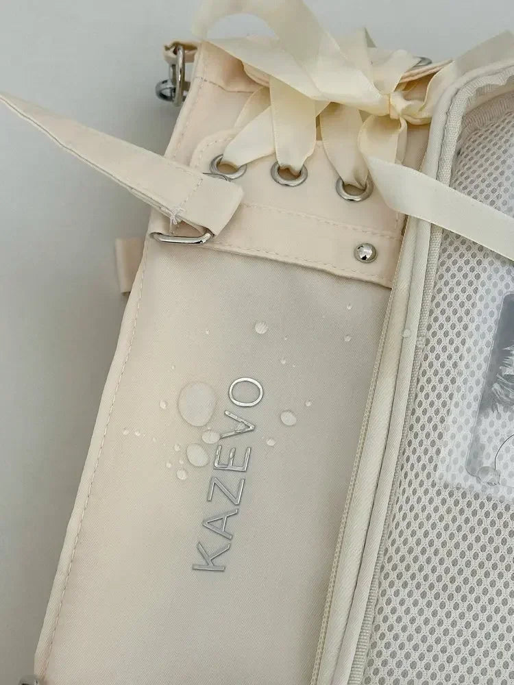 College Style Crossbody Bag with Ribbon Large Capacity for Class Book Carrying Mailman Bag Girls Bow JK Shoulder Ita Bag Handbag