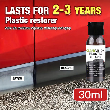 Car Plastic Restorer Ceramic Coating 2-3 Years Long-Lasting Protect Repair Whitening Black Shine Plastic Trim & Rubber Care P9