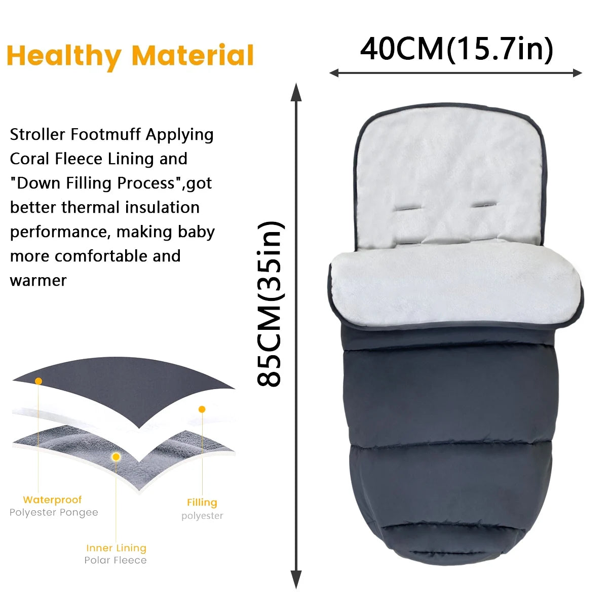 Universal 6-36M Warm Socks Winter Baby Stroller Footmuff Snowproof windproof Sack Baby Stroller Accessories