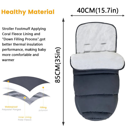 Universal 6-36M Warm Socks Winter Baby Stroller Footmuff Snowproof windproof Sack Baby Stroller Accessories