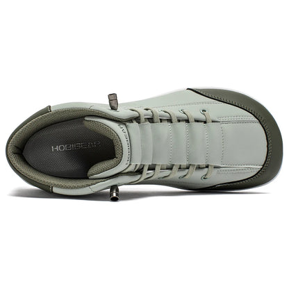 HOBIBEAR Mid Top Barefoot Shoes Mens Womens Wide Toe Ankle Boots Outdoor Non-Slip Artificial Leather Shoes