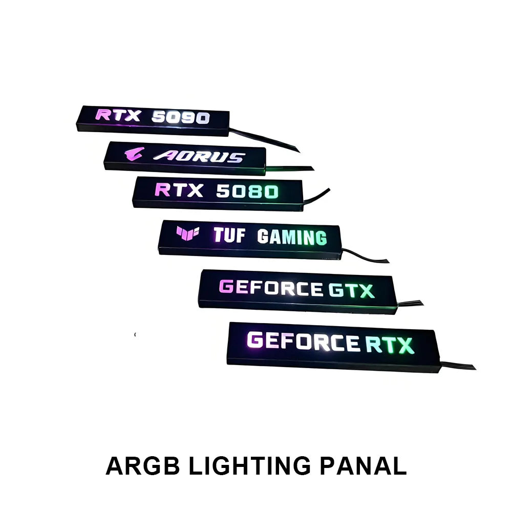 White VGA ARGB Lighting Panel for AORUS GEFORCE GTX ROG TUF Gaming 5060 5070ti 5080 5090 RX9070/9060XT Faith Lamp AURA SYNC