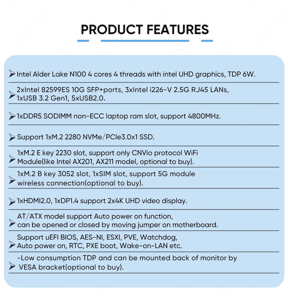 Topton Metal VPN 2x 10G SFP+ Firewall Mini PC 3x 2.5G NICs i226-V Intel i3 N305 N300 N150 DDR5 NVMe Proxmox OpenWrt Home Server