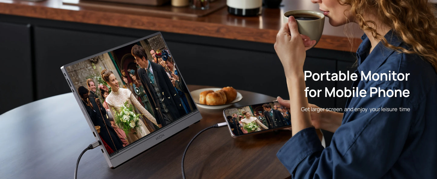ARZOPA 16.1 inch 2.5k 180HZ External Portable Monitor HDR IPS Screen Second PC Displays for Gaming Working Anytime Anywhere Z3FC