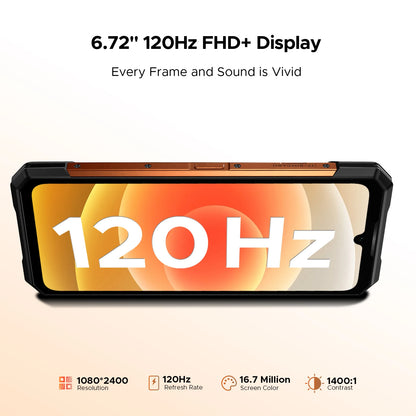 Global Version DOOGEE S200 VIP Edition 5G Phone robust Android 16 screen AMOLED rear out "48 Go to battery
