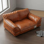 Leather Pet Sofa Bed Removable and Cleanable Cat Sofa for Small Dogs