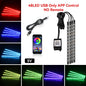Neon Car Interior Ambient Foot Light with USB Wireless Remote Music App Control RGB 48 LED Atmosphere Decorative Lamp