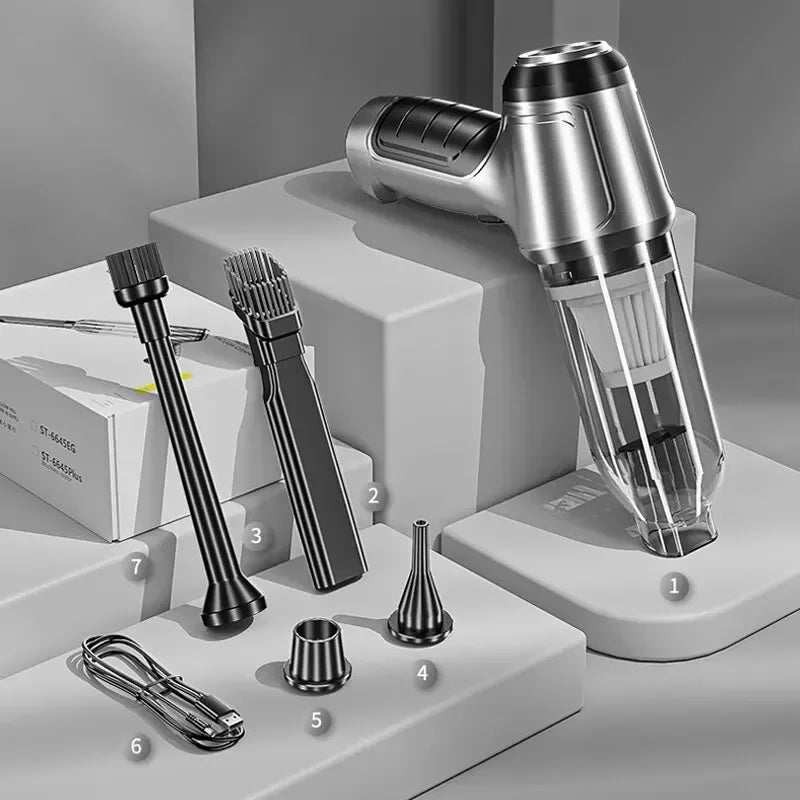 EAFC 12000PA Car Wireless Vacuum Cleaner Strong Suction Handheld Wet Dry Auto Vacuum Home & Car Dual Use Mini Home Appliance