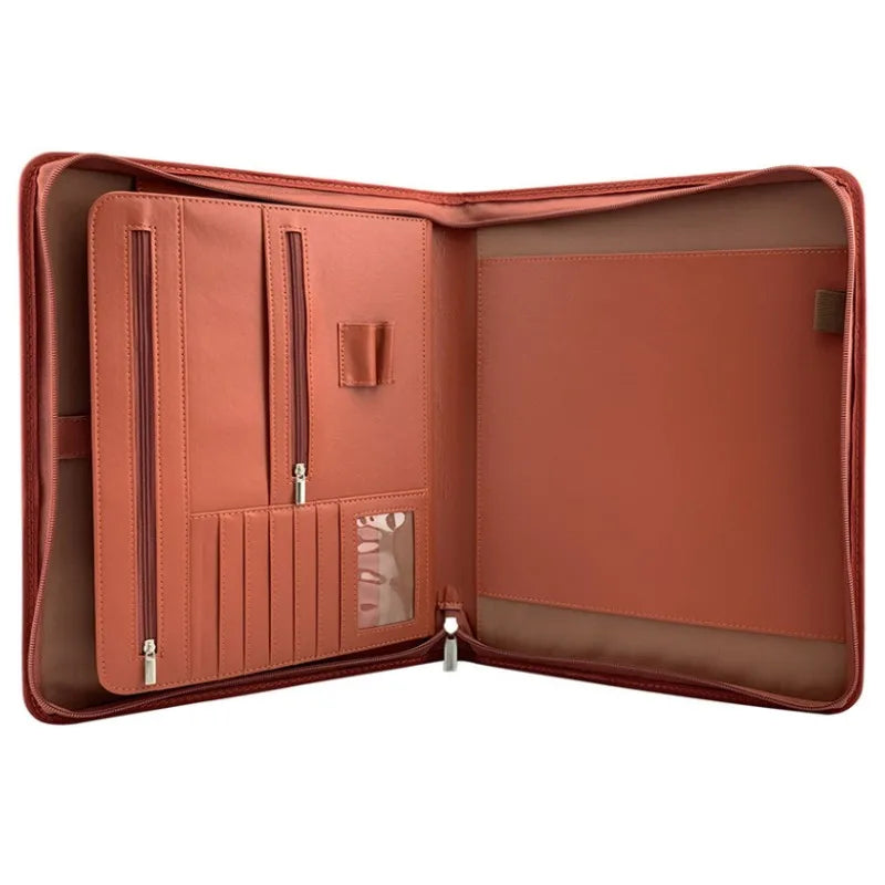 Multifunctional 433 A4 Conference Folder Business Stationery Folder Leather Contract File FoldersTravel Document Folder