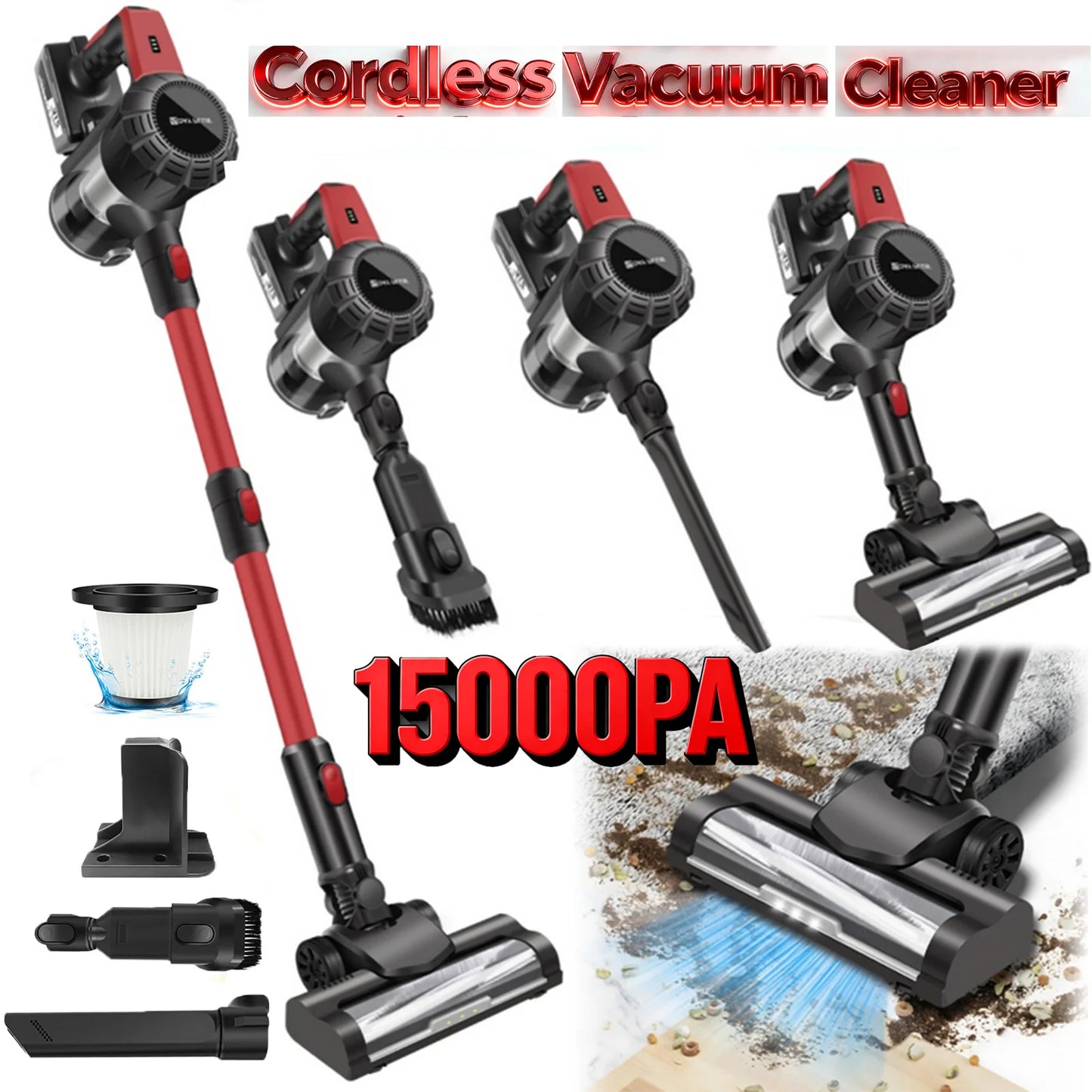 Cordless Stick Vacuum Cleaner Handheld Wireless Household Vacuum Cleaner