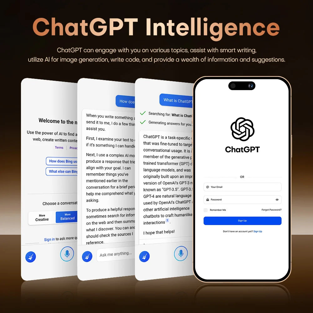 New Smartphone 5G Ai For 17 Pro Max 7.3HD 22G+2TB Mobile Phones Android Dual Sim 7800mAh Unlocked Cell Phone Global Version