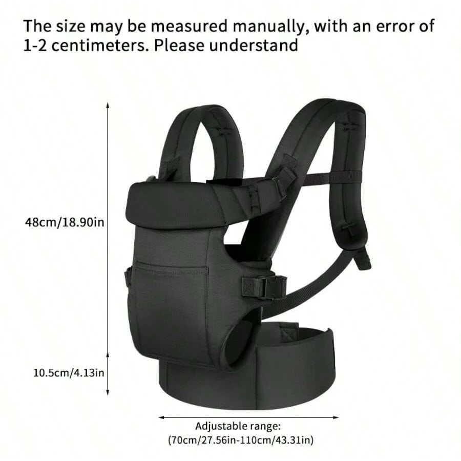 1Pc Baby Carrier, Multifunctional Front and Back Dual-Use Baby Carrier, Adjustable and Comfortable Front Strap-Back Strap, Washable-Machine Washable, Lightweight for Holding Baby All Seasons, Freeing Mom's Hands, a Handy Tool