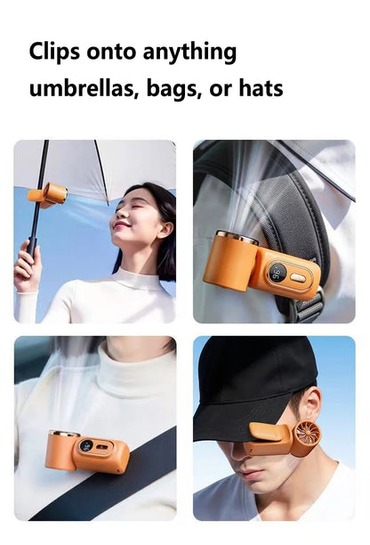 Lenovo Mini Handheld Cooling Clip Fan 100 Gear Speed Adjustment Lightweight Design Fan USB Charging For Outdoor Camping Gift