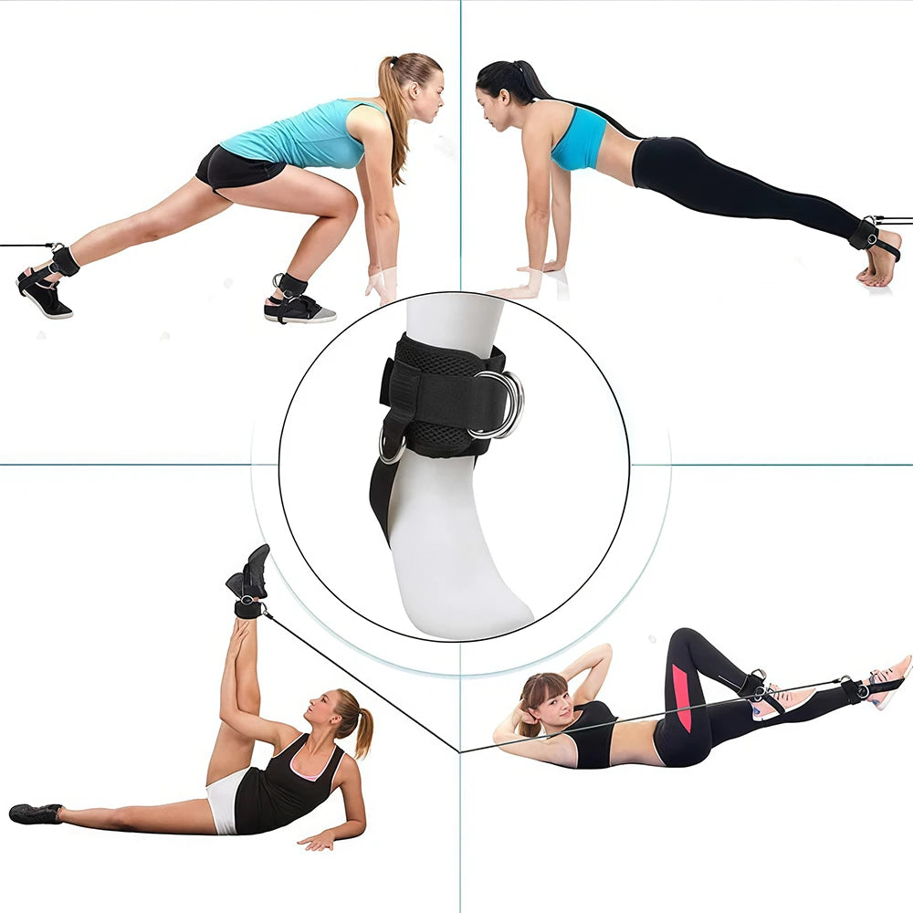 Ankle Strap for Cable Machine Kickbacks,Glute Workout,Leg Extensions,Booty Hip Abductors Exercise,Adjustable Ankle Cuff for Gym