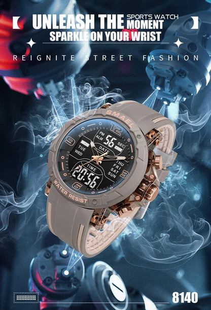 SMAEL Brand 8140 Waterproof Dropshipping Watch Alarm Clock Night Light Young Fashion Business Quartz Sport Wristwatches