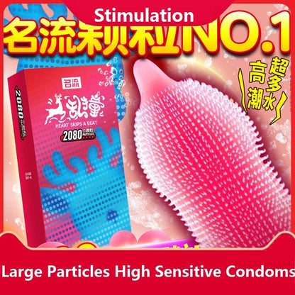 Rubber Condom With Tendrils Sex Toys Ice Fire Feeling Penis Sleeve For Adults 18 Stimulation Safety Condoms Erotic Products