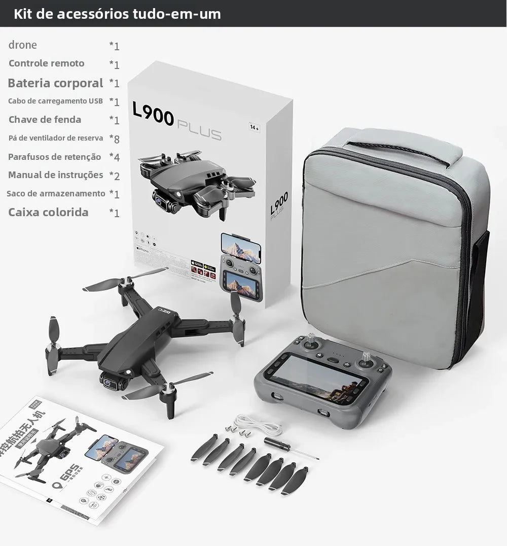 Drone L900 Plus 4K Professional 5G GPS HD Dual Camera Photography Brushless With Screen Remote Control Foldable Quadcopter Toys