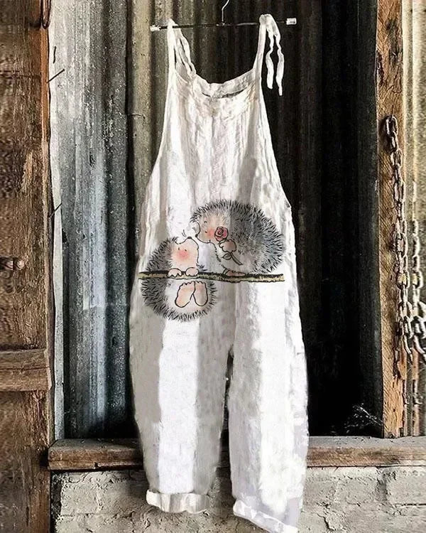 Women Jumpsuits Overalls Sleeveless Slash Neck Print Floral Wide Leg Pants High Street Autumn 2026 Casual Loose Backless