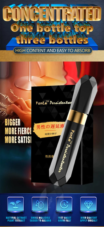Delay Ejaculation Sex Spray for Men Non-Numbing Male External Use Prolong Penis Enlargment Anti Premature Ejaculation Topical