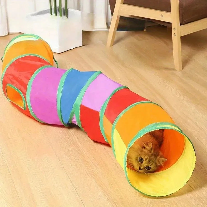 Cat Tunnel Foldable Tunnel Pet Supplies Cat S T Y Pass Play TunnelToy Breathable Drill Barrel for Indoor Loud Paper Pet Products