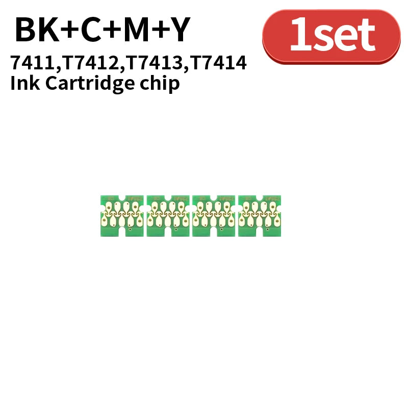 1set~50set T741X-T7414 T7411 T741X Ink Tank Chip For Epson SureColor F6200  F6270 F7270 F9270 F9300 F9330 F9340 F9360 F9370 CHIP