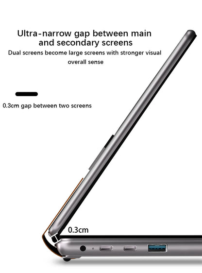 GLF-S2 10.9+10.95 Inch Dual Screen Laptop Intel I3 1215U N100 Touchscreen Notebook WIFI 6 180° Flip Win11 Laptop Tablet Computer