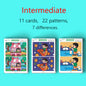Children's Educational Games, Focus and Observation Training, Spot the Difference, from Hyperactivity to Concentration, Educational Game Cards, Can Be Wiped Off and Reused, Suitable for Holiday Gifts