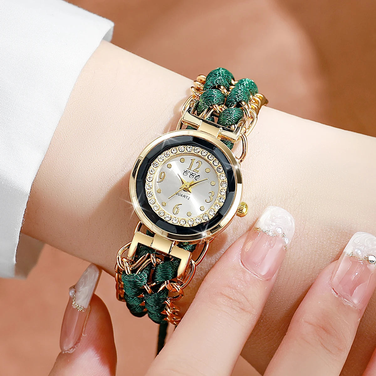 Women's Watch Fashion Braided Rope Bracelet Quartz Watches