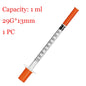 1ml 29G*13Mm Disposable Plastic Veterinary Syringe, Sterile Insulin Syringe with Orange Cap and Needle, Suitable for Pets, Farm Animals, and Laboratory Use.
