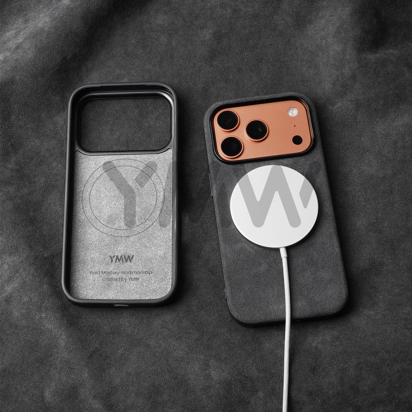 for ALCANTARA Case for iPhone 18 17 16 15 Pro Max Supercar Same Suede Leather Compatible with MagSafe Business Luxury Cover