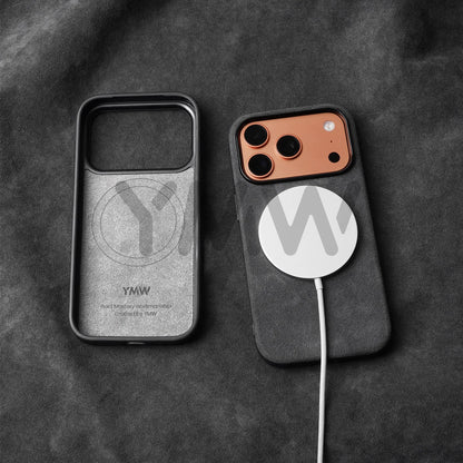 for ALCANTARA Case for iPhone 18 17 16 15 Pro Max Supercar Same Suede Leather Compatible with MagSafe Business Luxury Cover