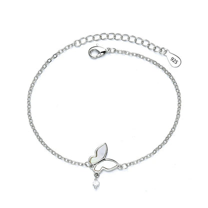 VENTFILLE 925 Sterling Silver Butterfly Bracelet for Girl Bead String Design Insect Fashion Versatile Jewelry Gift Dropshipping