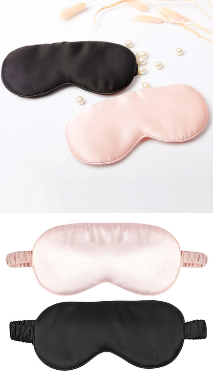 100% Pure Silk Double-Side Shading EyeShade Sleeping Eye Mask Cover Eyepatch Blindfolds Eyeshade Health Sleep Shield Light