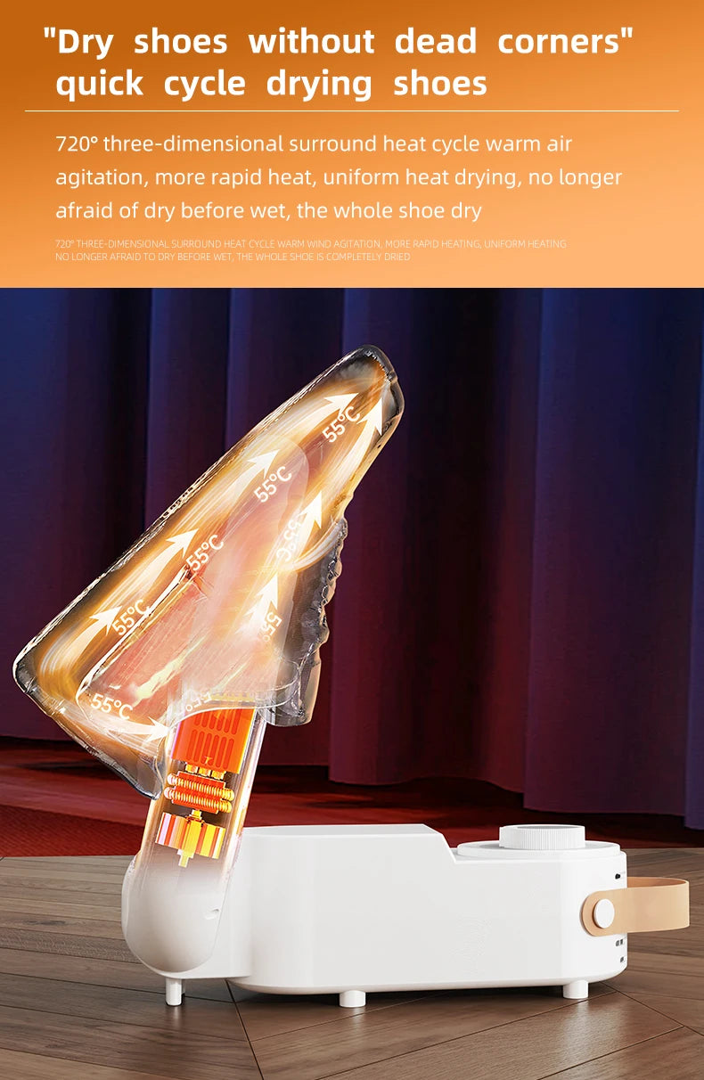 HOMEFISH Intelligent Shoe Dryer Quick Drying Deodorizing Sterilizing Adjustable Timer Household Shoe Warmer And Heater