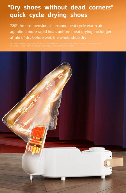 HOMEFISH Intelligent Shoe Dryer Quick Drying Deodorizing Sterilizing Adjustable Timer Household Shoe Warmer And Heater