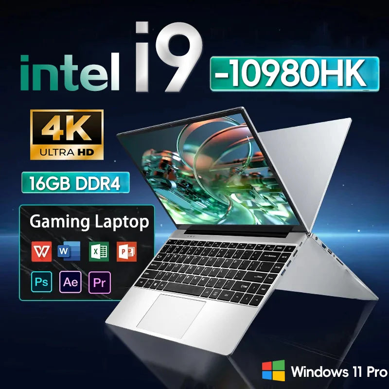 Gaming Laptop Windows 11 Pro Intel Core I9 10980HK 16GB RAM 1/2TB SSD 1920*1080 Notebook Computer Office Notebook Laptop