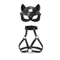 Sexy Leather Body Harness Belt with Mask BDSM Bondage Lingerie Chest Harness Strap for Enhanced Sensation