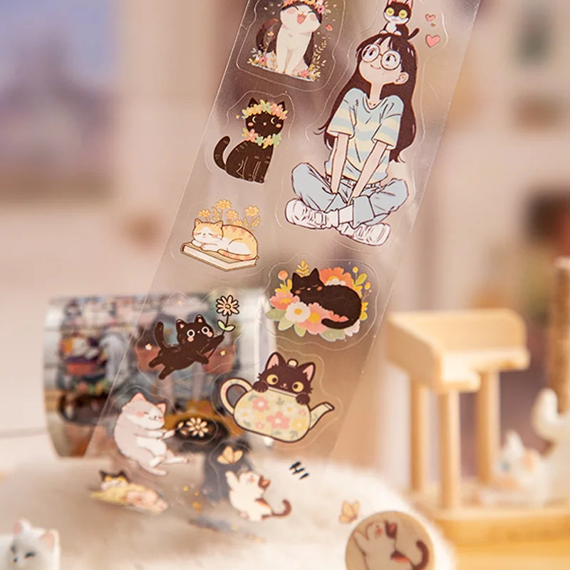 Mr Paper Washi Tape Kawaii 1 Roll  Character Scenery PET Stickers DIY Decoration for Journal Diary Scrapbooking Planners Cards