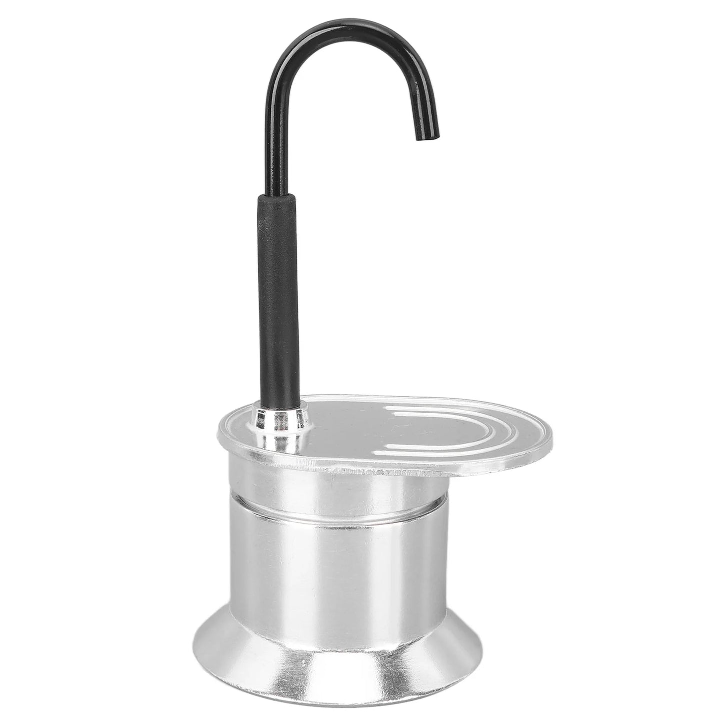 50ML Single Tube Moka Pot Cup Aluminum Alloy Spout Stovetop Italian Coffee Maker for Outdoor Parties Travel Kitchen Accessories